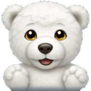 white teddy bear  sticker