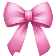 Pink bow sticker