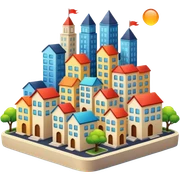 city and home sticker