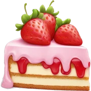 strawberry piece of cake sticker