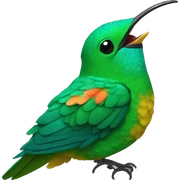 emoji de un colibrí bostezando  sticker