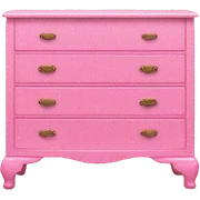 Pink glitter decorated dresser sticker