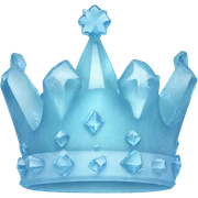Light blue crown made of ice sticker