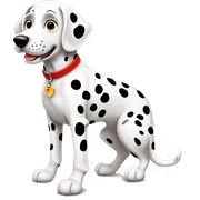 Dalmatian Dog with red collar￼ sticker