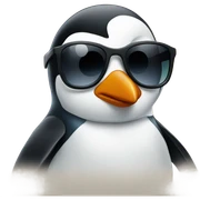 Penguin wearing sunglasses sticker