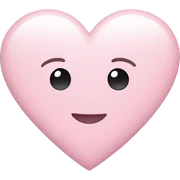 Light pink  heart sticker