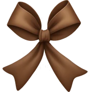 brown coquette bow sticker