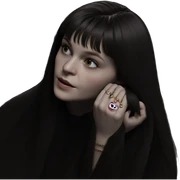 girl with long hair jewelry sticker