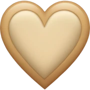 Beige heart sticker
