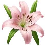light pink lilium sticker