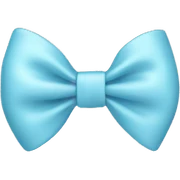 pastel blue bow sticker
