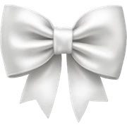 white satin bow sticker