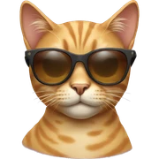Cat with sunglasses sticker