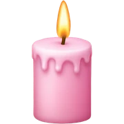 light pink candle sticker