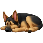 German shepherd sleeping sticker
