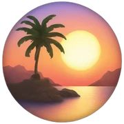 Sunset sticker