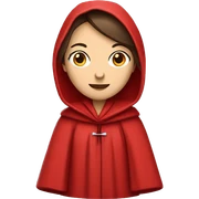 only one brunette caucasian handmaid in a completely red robe with red hood  sticker
