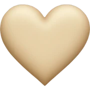 Beige heart sticker