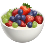 fruit yogurt bowl with strawberries and grapes sticker
