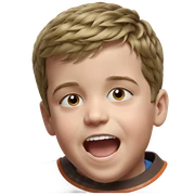 portrait of a boy smiling sticker