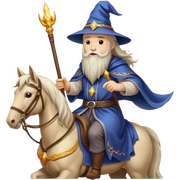 wizard on horse sticker