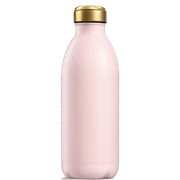 very light pink water bottle with gold lid  sticker