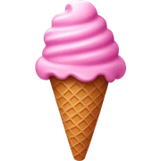Pink ice cream sticker