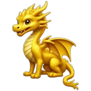 Golden dragon sticker