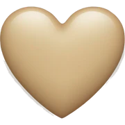 Beige heart  sticker
