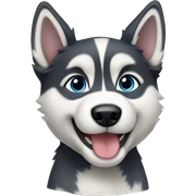 Husky puppy sticker