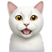White cat sticker
