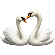 Swan couple love sticker