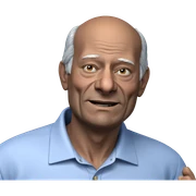 old man in blue shirt sticker