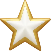 Half gold star half white star sticker