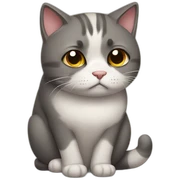 Sad cat sticker