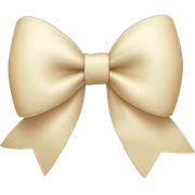 Cream bow sticker