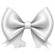 White coquette bow sticker