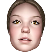realistic portrait of girl sticker