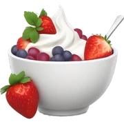 fruit yogurt bowl with strawberries and grapes sticker