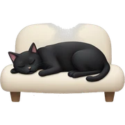 black cat sleeping sticker