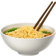 Asian Ramen noodles in a bowl with chopsticks  sticker