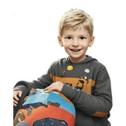 two boys smiling outdoors sticker