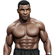 muscular dark-skinned man portrait sticker