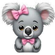 koala wearing bow  sticker