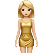 gold mini dress  sticker