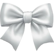 white satin bow sticker