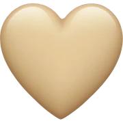 Beige heart sticker