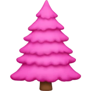 Pink christmas tree sticker