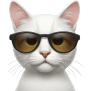 Cat with sunglasses sticker