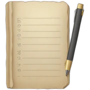 Write in a journal sticker